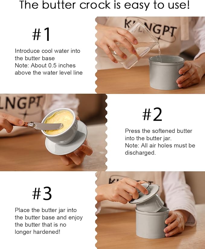 French Butter Dish, Butter Crock - Image 4