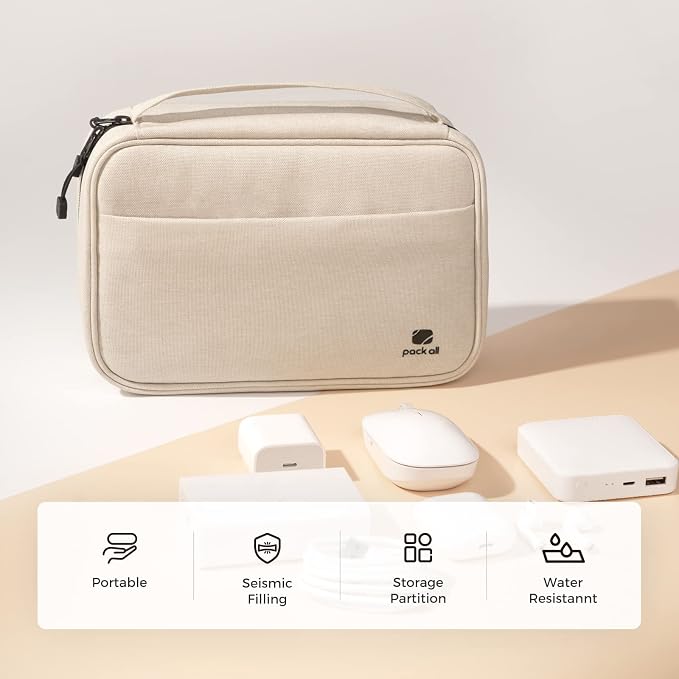 pack all Electronic Organizer Plus, Larger Capcity Cable Organizer Bag - Image 2
