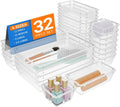 32 PCS Drawer Organizer Set, Vanity Organizer Trays and Storage Bins