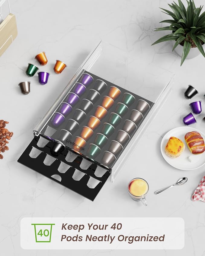 Storage Drawer for Nespresso Original Line， Coffee Pod Holder for Counter - Image 5