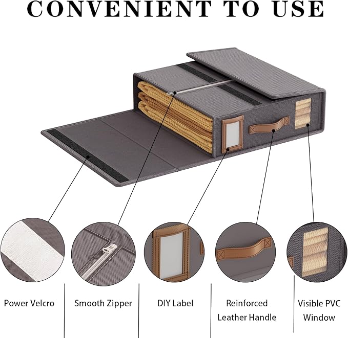Bed Sheet Organizers and Storage – Foldable Linen Closet Organizers - Image 3