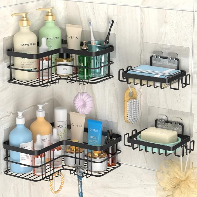 Yazoni Corner Shower Caddy, Rustproof Bathroom Shower Organizer Storage by Yazoni