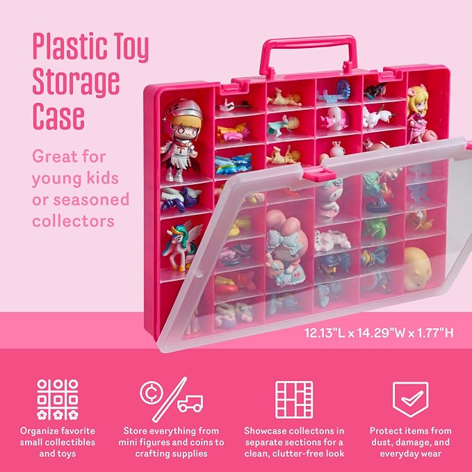 Mini Toy Organizer Box – 48 Compartment Storage Case - Image 2