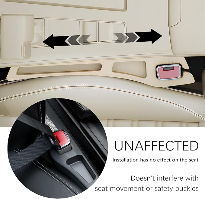 2PCS Car Seat Gap Filler Organizer, 2 in 1 Car Gap Filler - Image 4