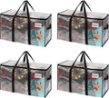 VENO 4 Pack Moving Bags & Large Christmas Storage Bins by Veno