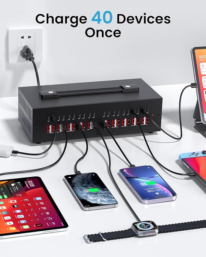 300W USB~c Charging Station, 40 Port USB Charger Block, Fast Charging Station - Image 2