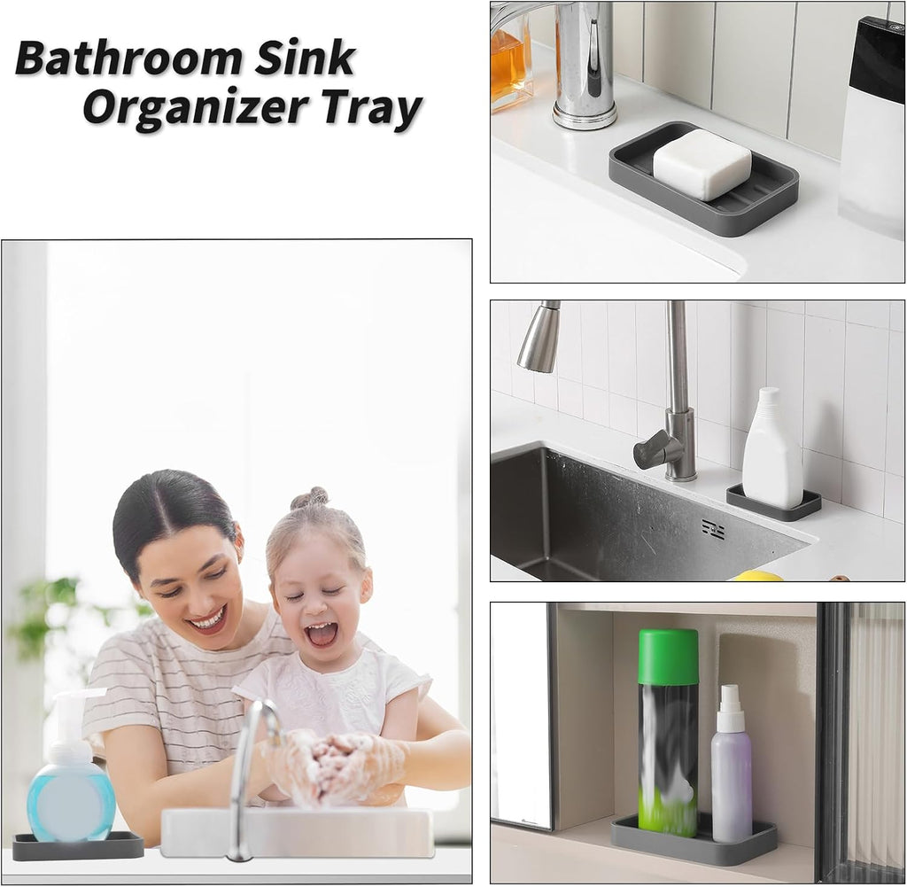 MicoYang Silicone Kitchen Sink Organizer Tray for Multiple Usage,Easy