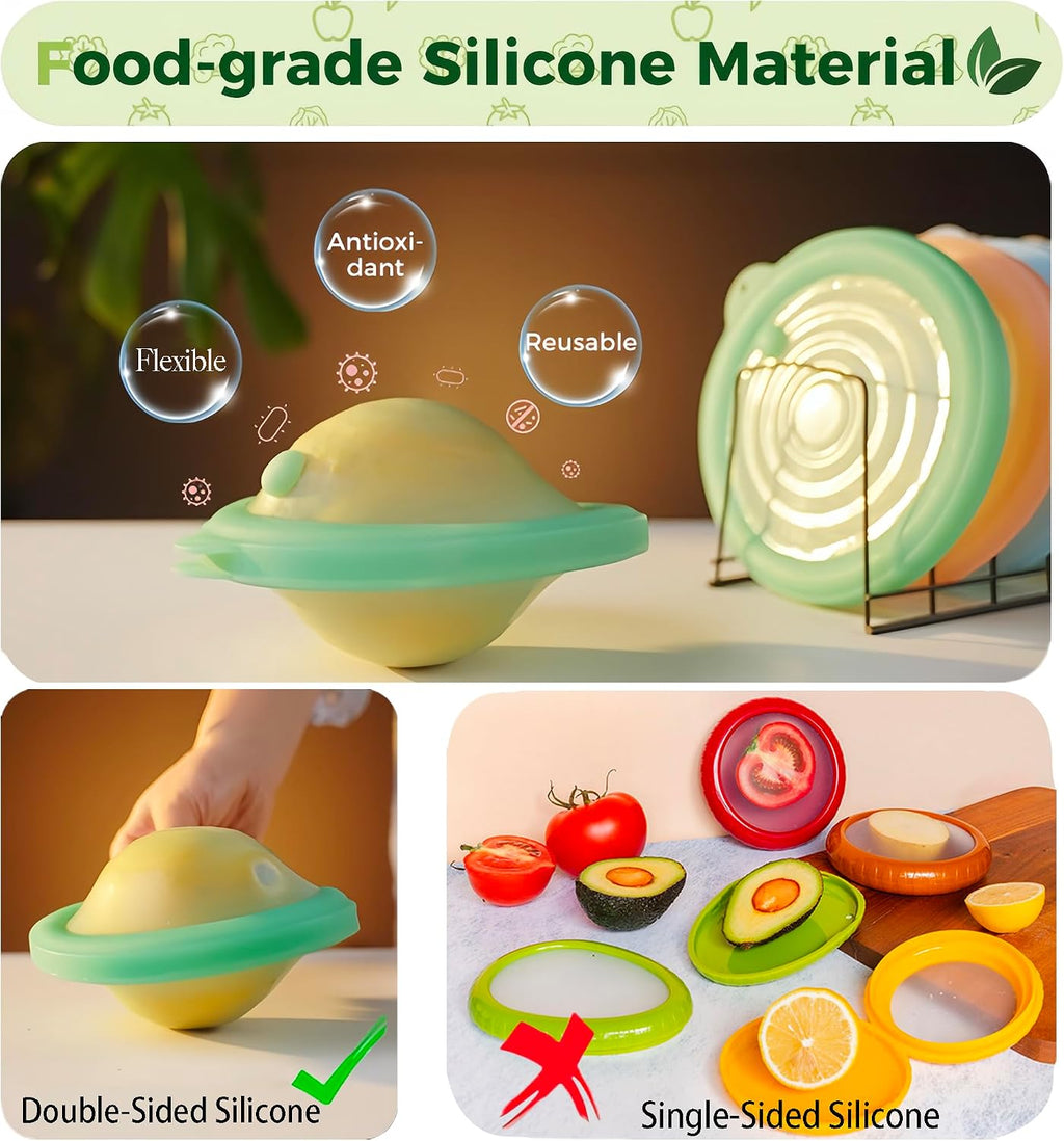 Silicone Reusable Vacuum-Seal Storage Containers for Fridge,Fresh