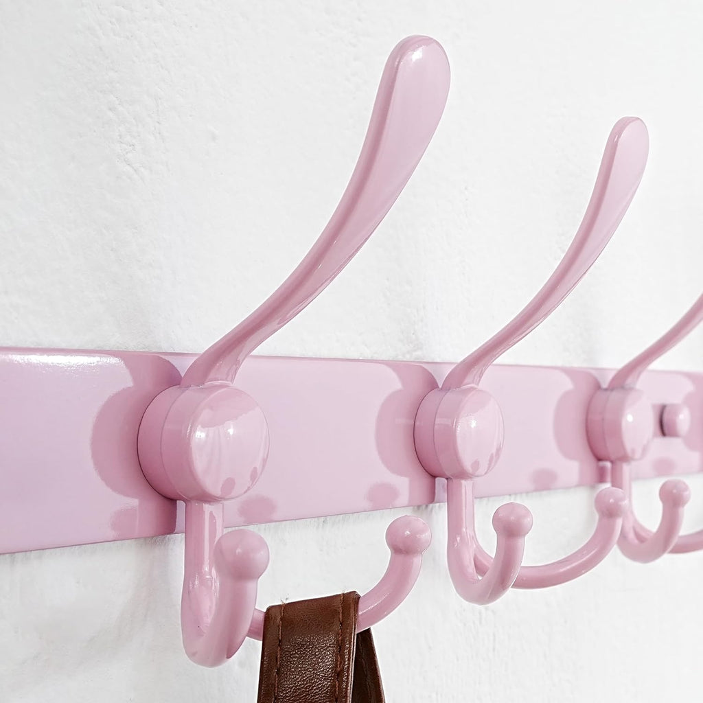 Coat Rack Wall Mounted - 5 Tri Hooks, Heavy Duty, Stainless Steel