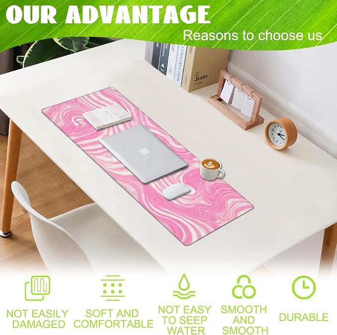 Desk Pad, Flow Liquid Waves Large Gaming Mouse Pad - Image 4