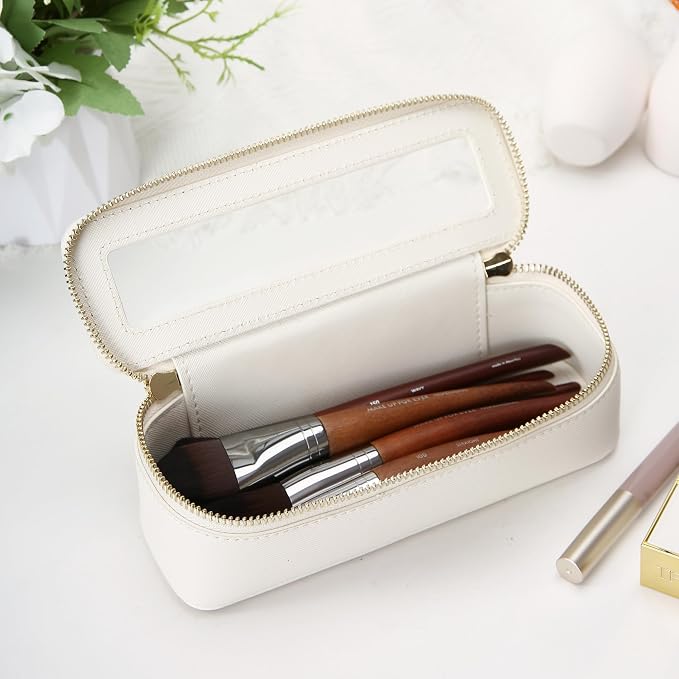 Aveniee Clear Makeup Brush Bag, Slim Cosmetic Brush Holder, Small Toiletry Bag - Image 6
