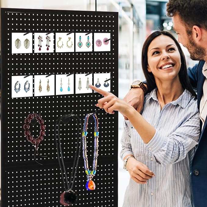 Eastern Tree 2.5'x 6' Metal Pegboard Display Stand - Image 5