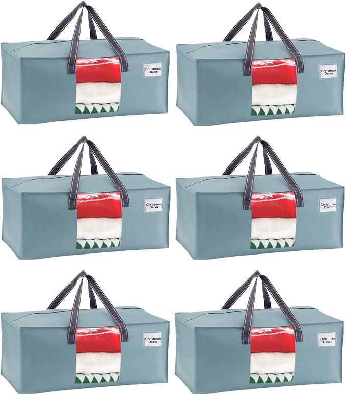 VENO 6 Pack Moving Bags for College, Heavy-Duty Storage Totes, Moving Boxes and by Veno