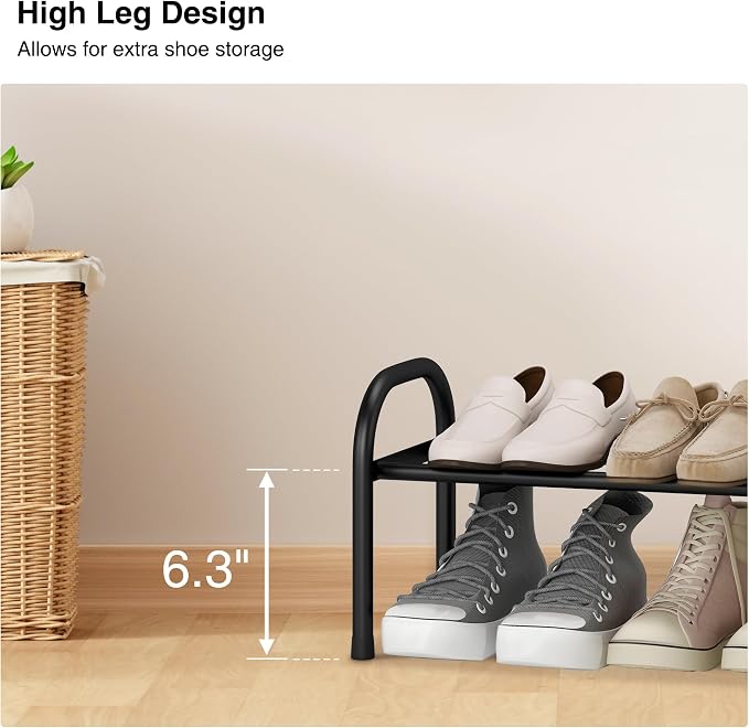 STO STO Expandable Shoe Organizer, 1-Tier Metal Shoe Rack - Image 5