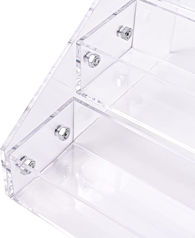 Kingtaily Widen 4 Tiers Stand Shelf Holder Clear Acrylic Rack - Image 4