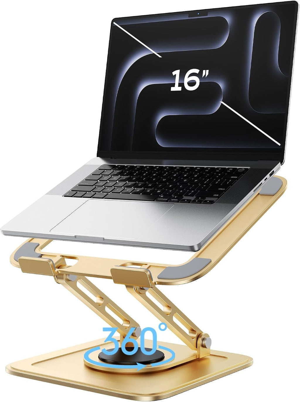 Adjustable Laptop Stand, Computer Stand with 360 Rotating Base