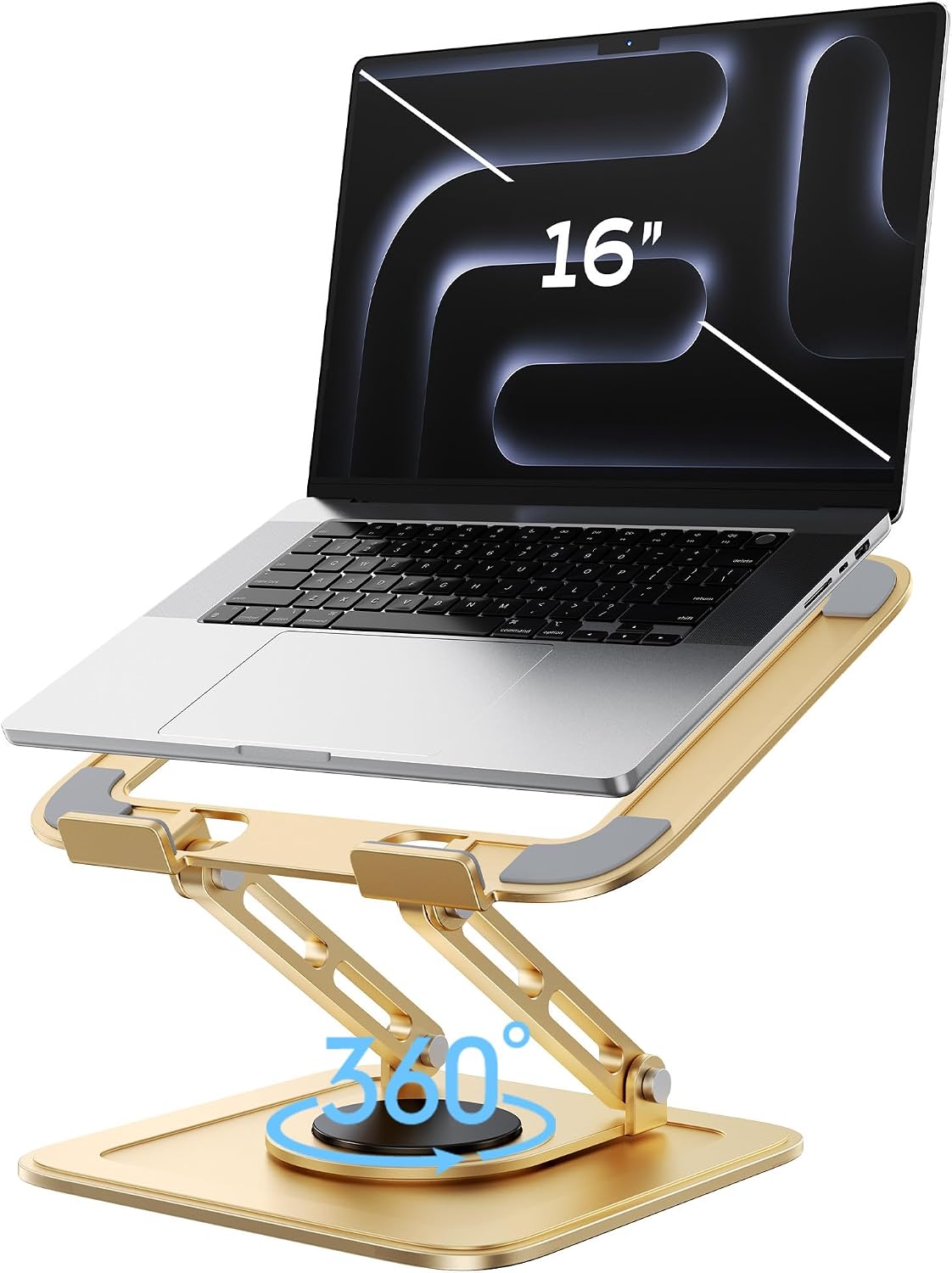 Adjustable Laptop Stand, Computer Stand with 360 Rotating Base