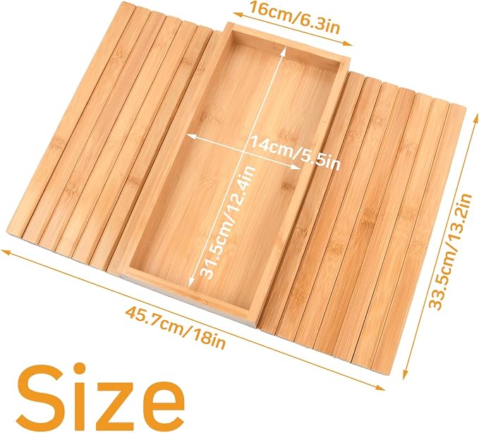 Couch Armrest Table, Bamboo Couch Cup Holder, Couch Cup Holder Tray, Sofa Arm - Image 3