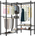 Garment Rack Heavy Duty Clothes Rack Adjustable Freestanding Metal Portable by BLYLUND