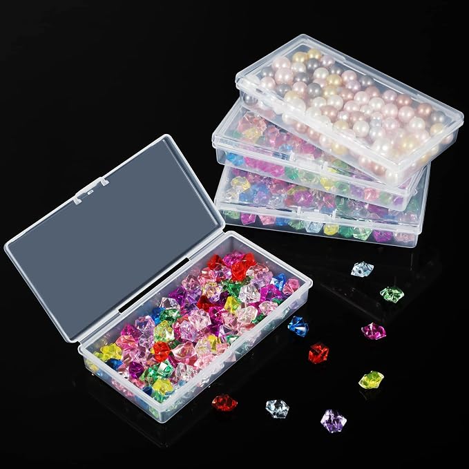 SATINIOR 24 Packs Small Clear Plastic Beads Storage Containers Box - Image 6