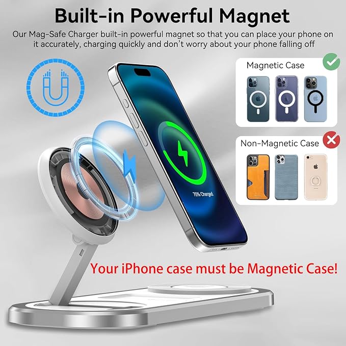 3 in 1 Fast Wireless Charger Stand - Image 5