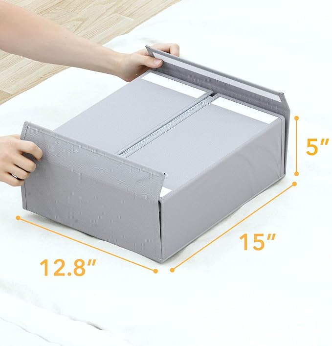Bed Sheet Organizers and Storage 4 Pack, Foldable Linen Closet Organizer - Image 5
