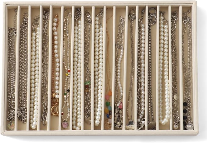 Large Jewelry Organizer for Drawer Insert Velvet Stackable Jewelry Trays for by Unknown