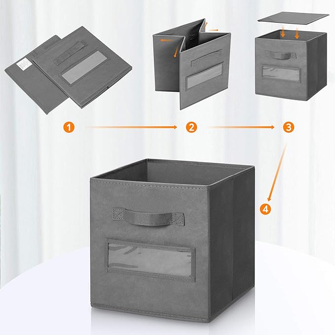 artsdi 11 Inch Storage Cube, Storage bin Foldable Fabric Cube Storage Bins - Image 4