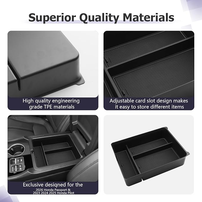 LUWU 2026 Passport Center Console Organizer Compatible - Image 5
