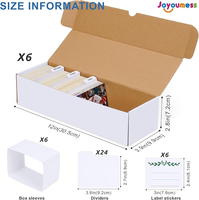 Trading Card Storage Box with Dividers, Cardboard Cards Organizer Box - Image 2