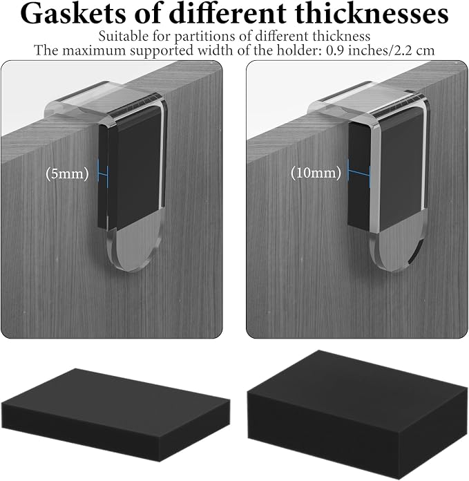 GEEKRIA Acrylic Cubicle Wall Hooks - Image 4