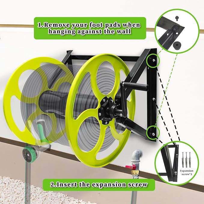 Stainless Steel Garden Hose Reel - Image 4