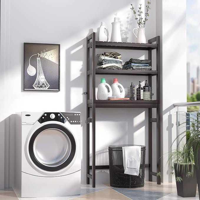 Homykic Over The Toilet Storage, Bamboo 3-Tier Over-The-Toilet Space Saver - Image 9