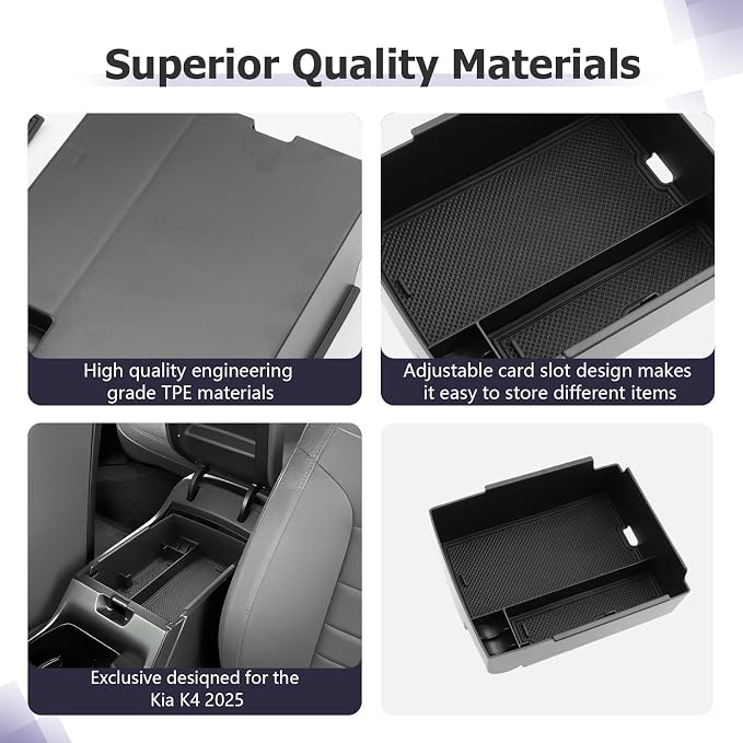 LUWU 2025 K4 KIA Center Console Organizer Compatible - Image 5
