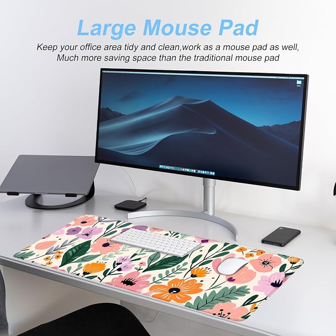 Floral Mouse Pad XXL – Large Extended Desk Mat - Image 5