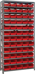 Quantum Storage Systems 1875-104RD Solid Heavy Duty 13 Shelves 60 Economy Red by QuantumStorageSystems