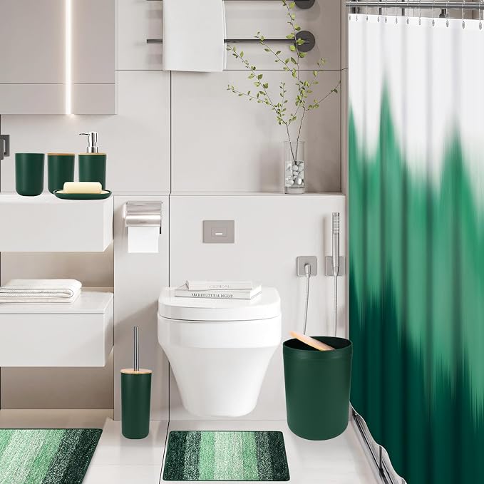 iMucci Bathroom Accessories Dark Green Bathroom Sets - Image 8