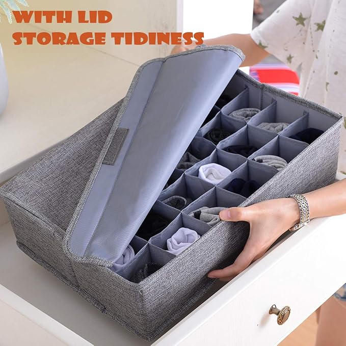 AARAINBOW 2 Packs Underwear Socks Ties Storage Organizer - Image 7