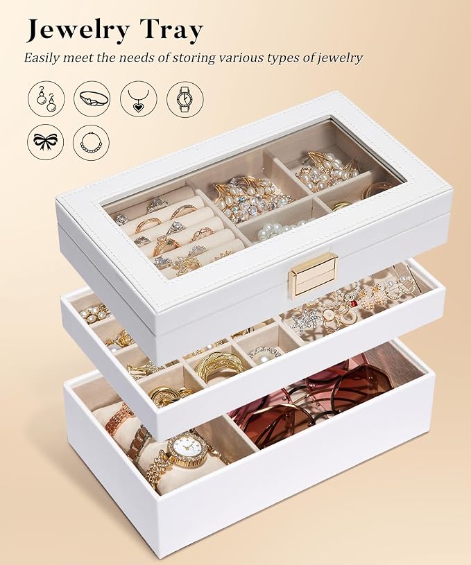 Homde Jewelry Tray Stackable Jewelry Box - Image 2