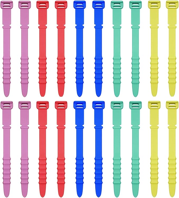 Silicone Zip Ties, Reusable Zip Ties, Elastic Silicone Ties Cable Organizer - Image 7