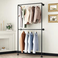 Industrial Pipe Clothing Rack Wall Mounted Garment Rack, Laundry Room by IronJiaZu
