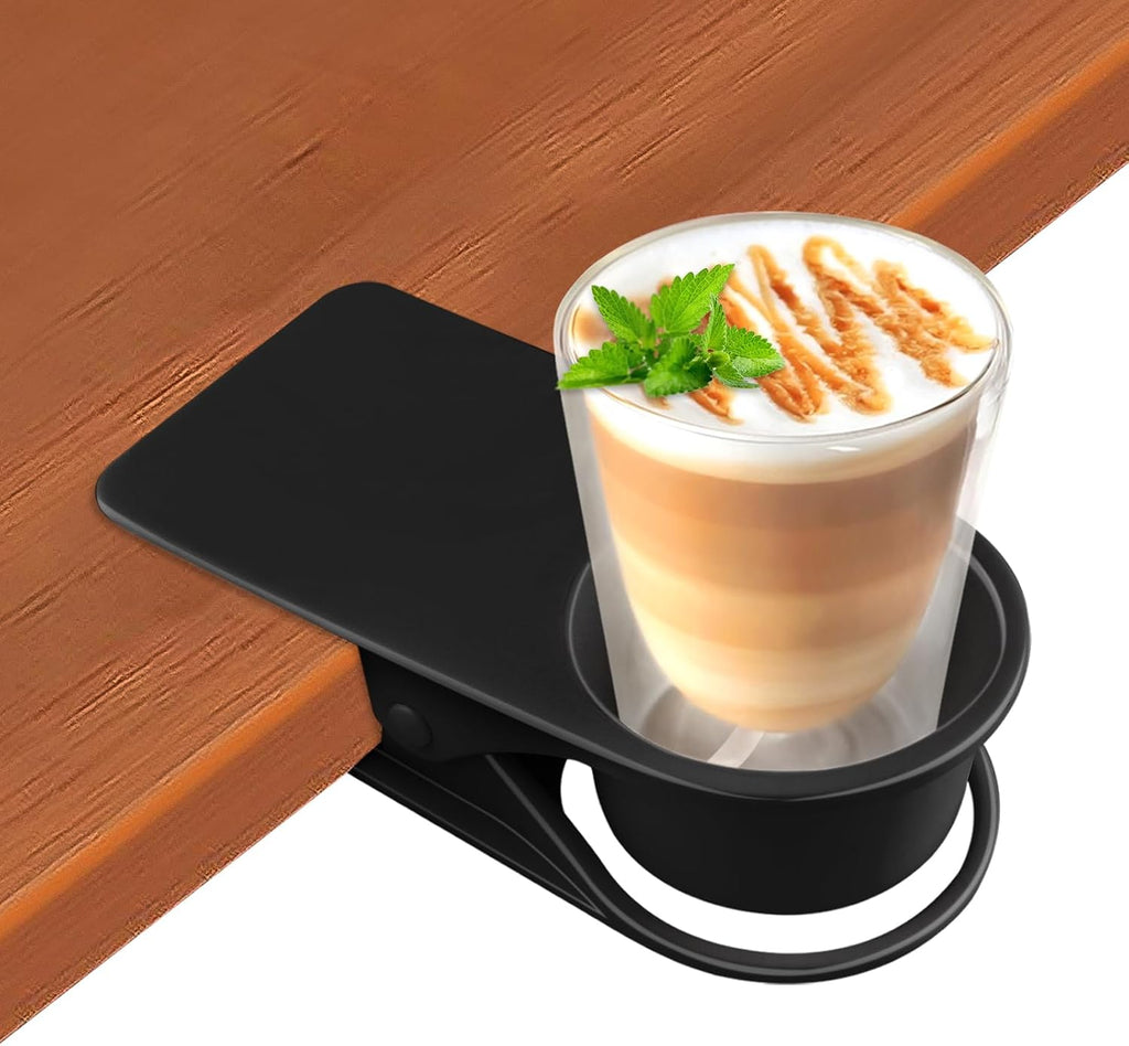 1PCS Clip on Cup Holder for Chair, Kalolary Desk Drink Holder Clamp