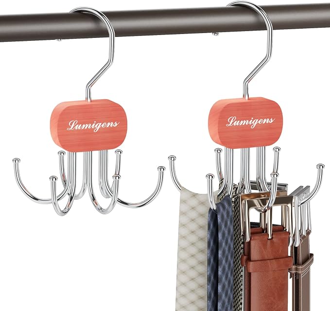 Cedar Wooden Belt Hanger, Belt Organizer by Lumigens