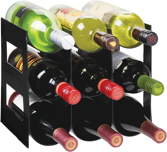 mDesign Plastic Water Bottle Organization/Wine Rack Storage Organizer - Image 7