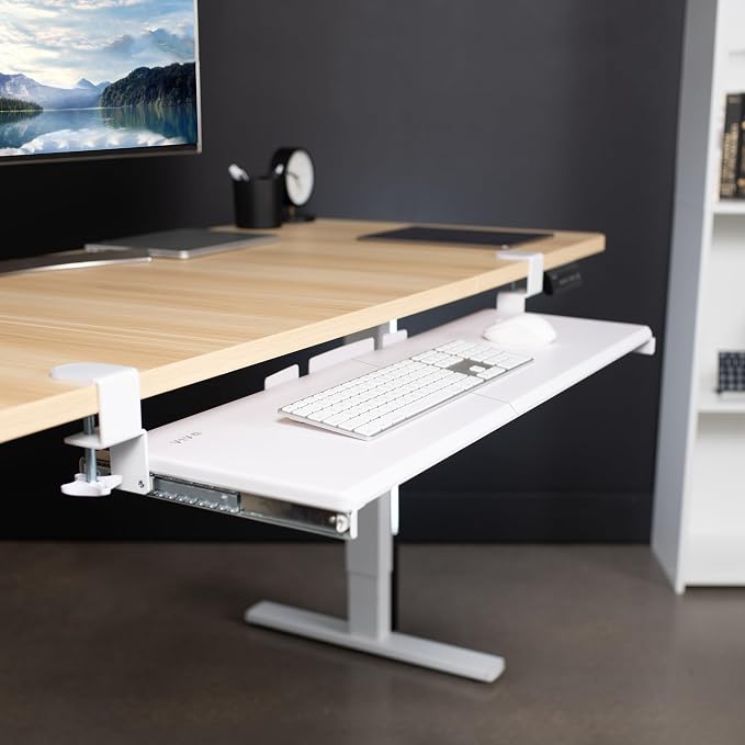 VIVO Extra Long Clamp-on Computer Keyboard and Mouse Under Desk Slider Tray - Image 2