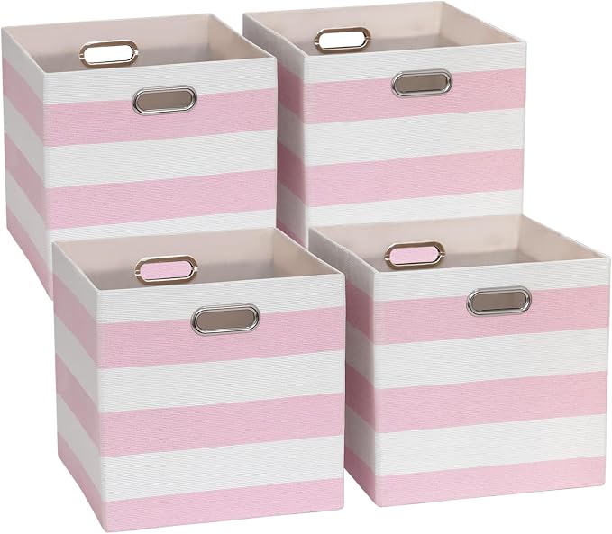 13x13x13 Storage Cube Bins, Foldable Storage Cubes Cubby Baskets Organizer by ORGMASTER