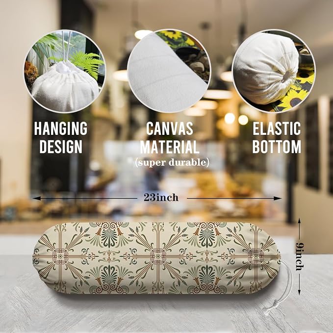 Boho Vintage Plastic Bag Holder, Reusable Grocery Bags Holder - Image 2