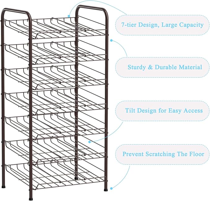 Vrisa Can Organizer for Pantry 7-tier Can Dispenser Rack Holde up to 84 Cans - Image 6