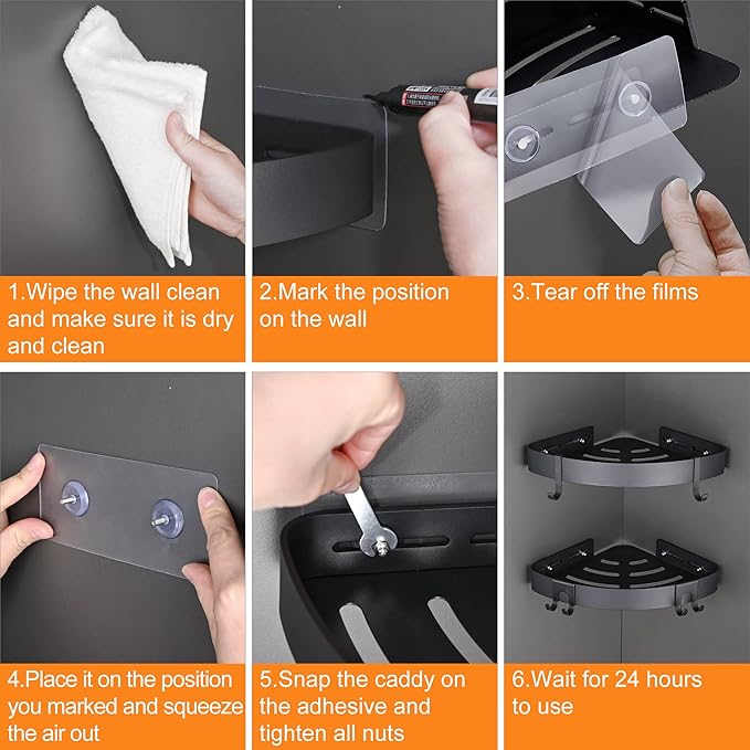 Adhesive Corner Shower Caddy - Image 6