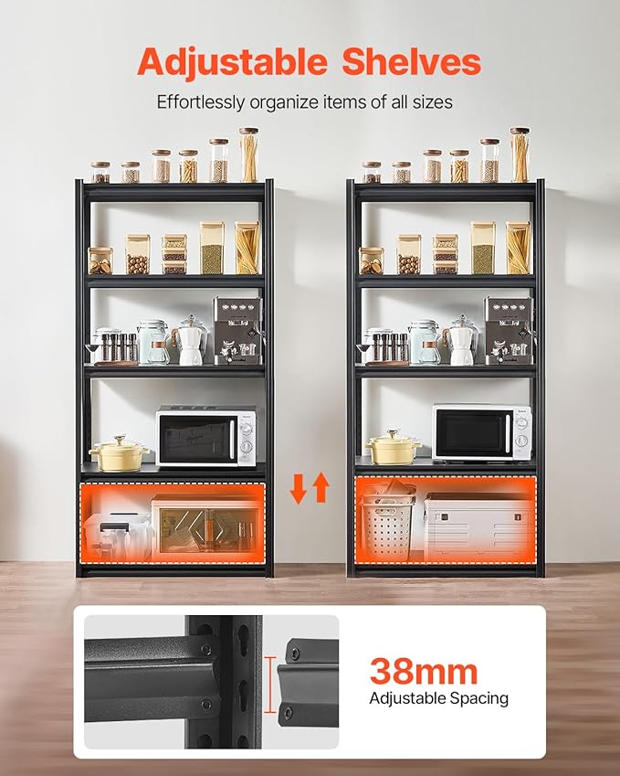 VEVOR Storage Shelves, 2000 lbs, 5 Tier Garage Storage Shelving - Image 5